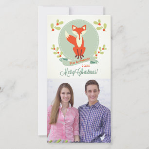Tarjeta de Navidad del Zorro - Tarjeta de Foto de