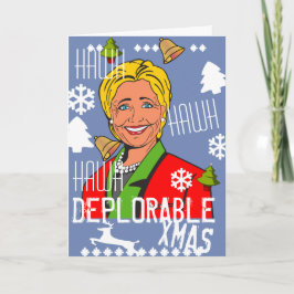 Tarjeta de Navidad deplorable Hillary Clinton Hawh