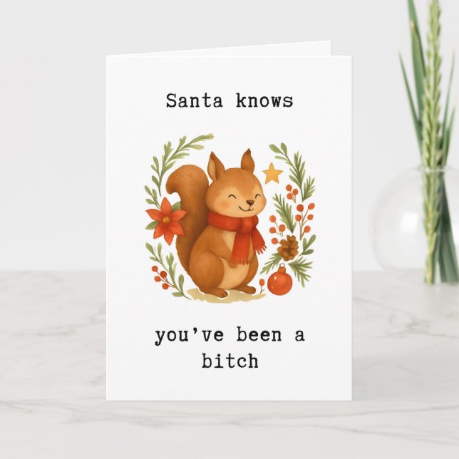 Tarjeta de Navidad descarada, Tarjeta de vacacione (Anverso)