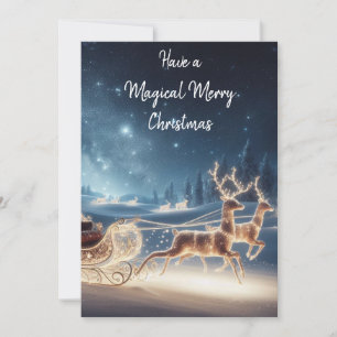Tarjeta de Navidad Deseos de Invierno Encantado