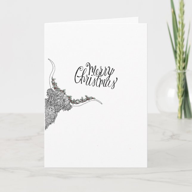 Tarjeta de Navidad dibujada a mano (Anverso)