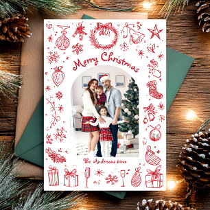 Tarjeta de Navidad Dibujada a Mano