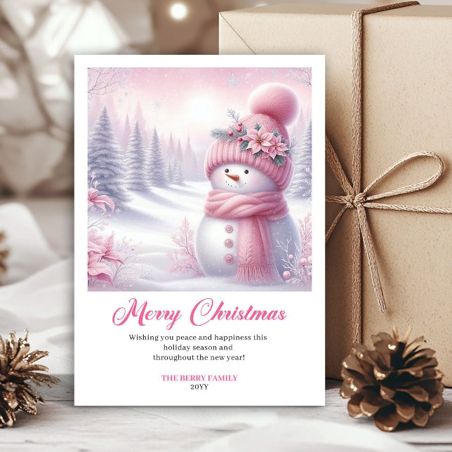 Tarjeta de Navidad digital infantil bosque nevado  (Whimsical Snowy Forest Kids Digital Christmas Greeting Card

)