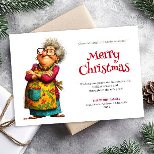 Tarjeta de Navidad digital personalizada para muje