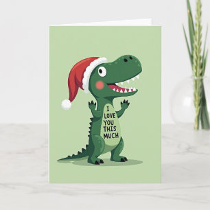 Tarjeta de Navidad 'Dino te quiero'