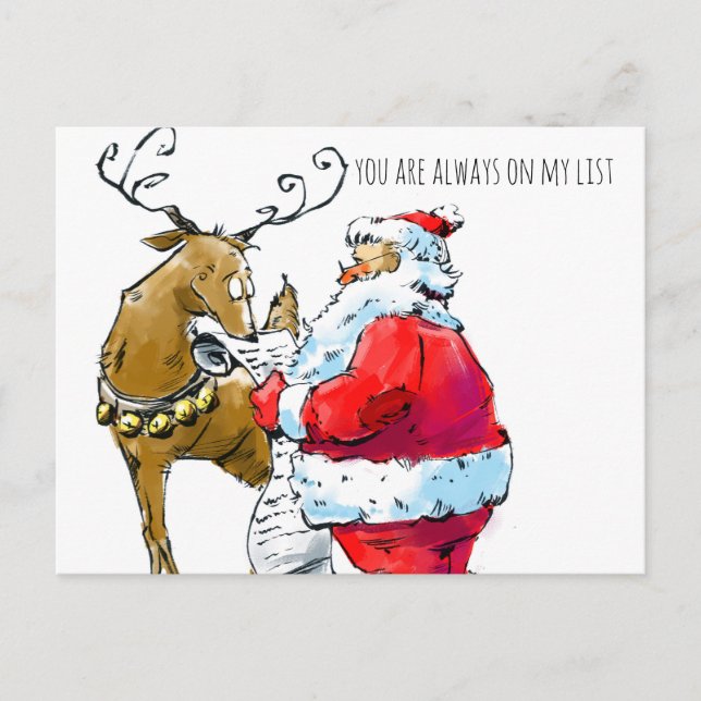 Tarjeta de Navidad divertida (Anverso)