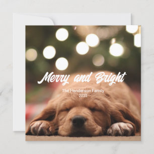 Tarjeta de Navidad divertida, alegre y luminosa co