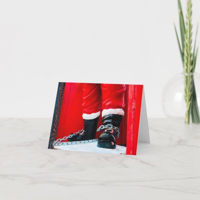 Tarjeta de Navidad divertida atrasada (Anverso)