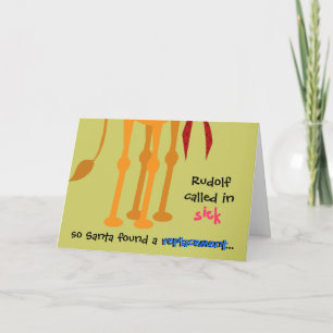 Tarjeta de Navidad divertida - camello en juego