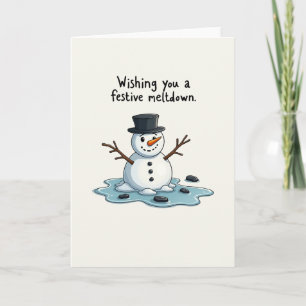 Tarjeta de Navidad divertida con deseo de temporad
