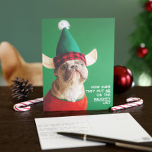 Tarjeta de Navidad divertida con foto de mascota