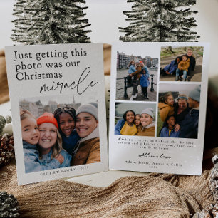 Tarjeta de Navidad divertida con foto de milagro n
