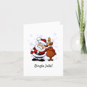 Tarjeta de Navidad divertida de Bingle Jells
