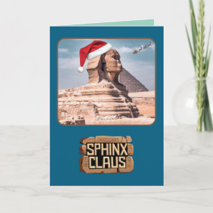 Tarjeta de Navidad divertida de Claus Esfinge