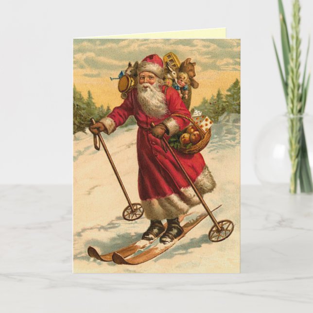 Tarjeta de Navidad divertida de Santa (Anverso)