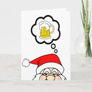 Tarjeta de Navidad divertida de Santa