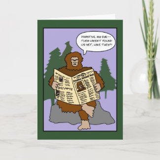 Tarjeta de Navidad divertida de Sasquatch del