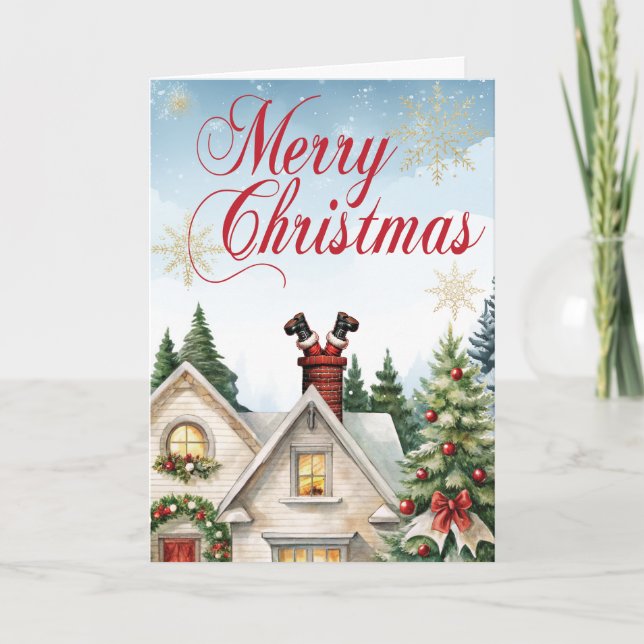 Tarjeta de Navidad divertida de Seguro Médico (Anverso)