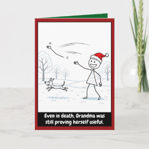 Tarjeta de Navidad divertida de stickman