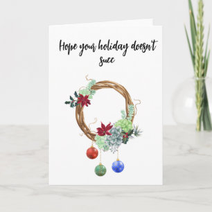 Tarjeta de Navidad divertida de Suculentas