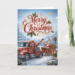 Tarjeta de Navidad Divertida de una Empresa de Grú