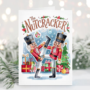 Tarjeta de Navidad divertida del Cascanueces acuar