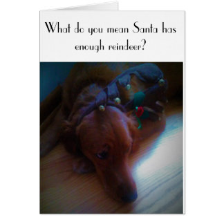 tarjeta de Navidad divertida del perro
