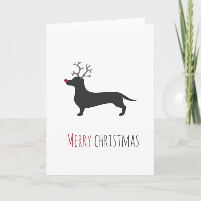 Tarjeta de Navidad divertida del reno del (Anverso)