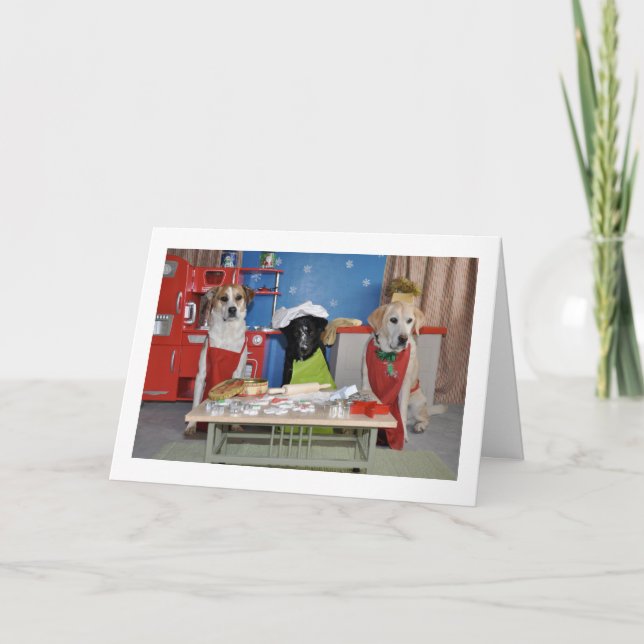 Tarjeta de Navidad divertida, foto de cocer de 3 (Anverso)