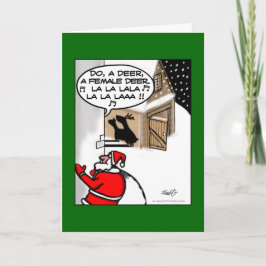 Tarjeta de Navidad divertida - haga un ciervo