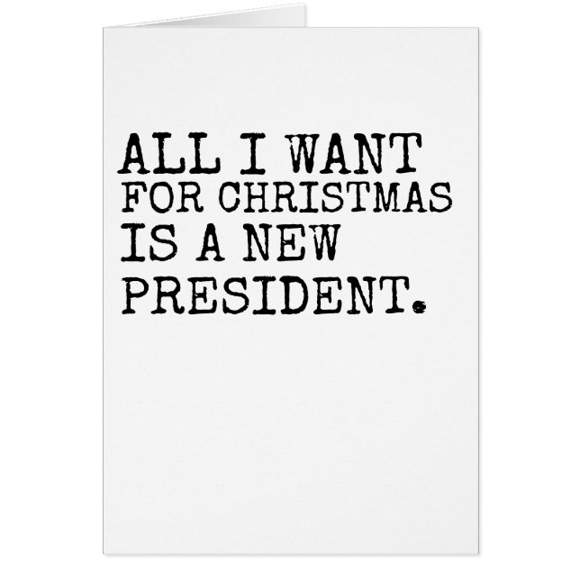 Tarjeta de Navidad divertida - nuevo presidente (Frente)