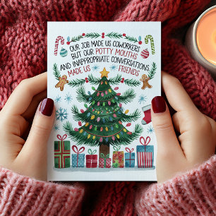 Tarjeta de Navidad divertida para amigo y compañer