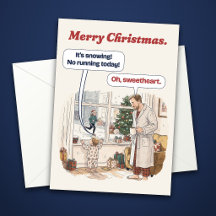 Tarjeta de Navidad divertida para corredores sin c