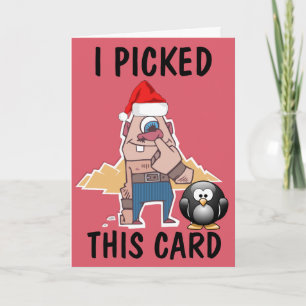 tarjeta de Navidad divertida para elegir mocos de 