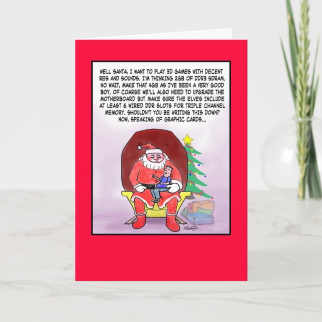 Tarjeta de Navidad divertida para los (Anverso)