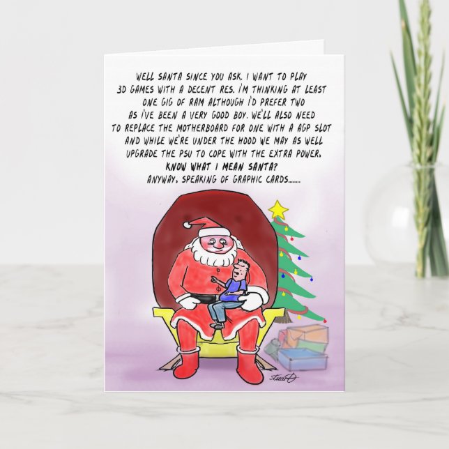 Tarjeta de Navidad divertida para los (Anverso)
