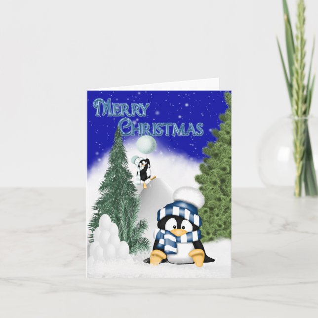Tarjeta de navidad divertida para Navidades de pin (Anverso)