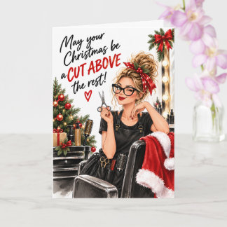 Tarjeta de Navidad divertida para peluquero 'Un co