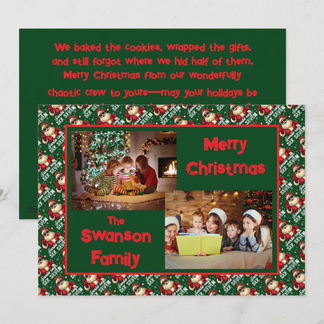 Tarjeta de Navidad divertida personalizada con sal (Anverso / Reverso)