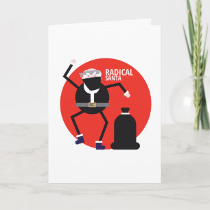 Tarjeta de Navidad divertida Radical Sanata roja