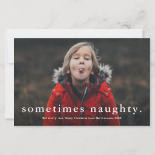 Tarjeta de Navidad divertida traviesa 3 fotos Pres