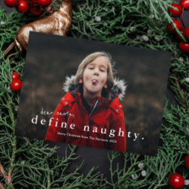 Tarjeta de Navidad divertida traviesa Presupuesto 