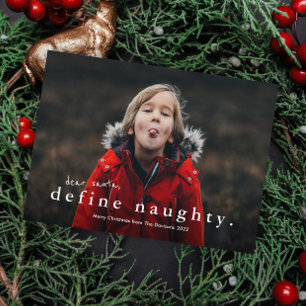 Tarjeta de Navidad divertida traviesa Presupuesto