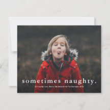 Tarjeta de Navidad divertida y traviesa con 3 foto