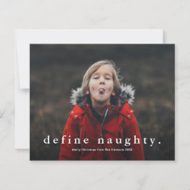 Tarjeta de Navidad divertida y traviesa con 3 foto
