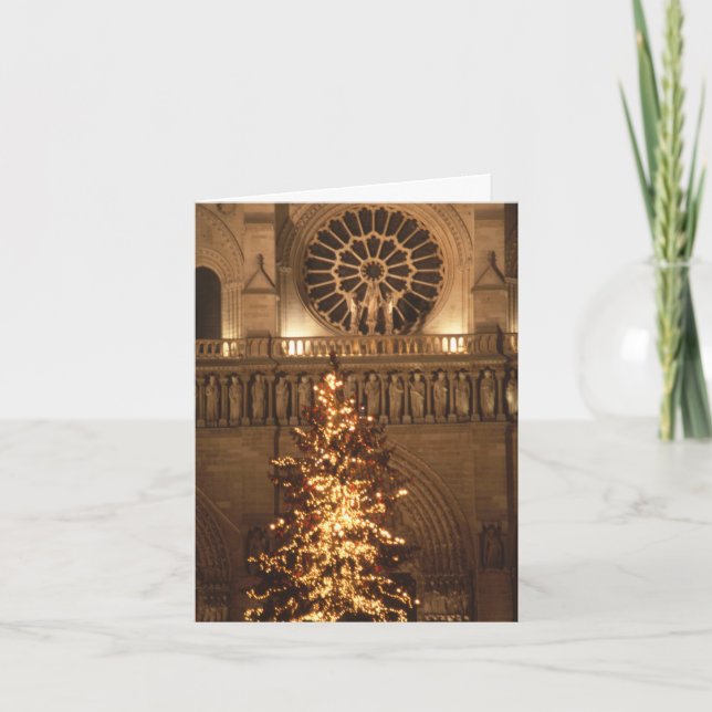 Tarjeta de Navidad doblada con Feliz Navidad (Anverso)