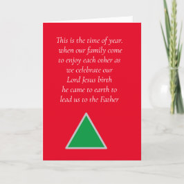 Tarjeta de Navidad doblada para cualquiera