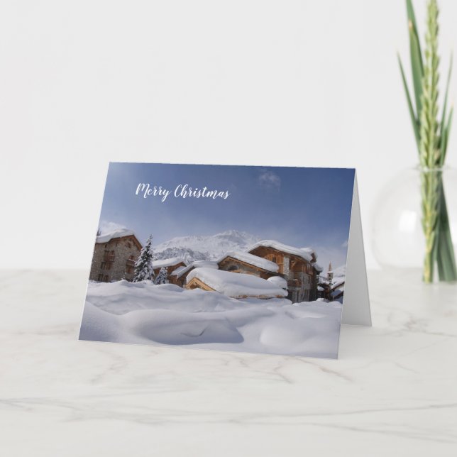 Tarjeta de Navidad Doble de Feliz Navidad (Anverso)