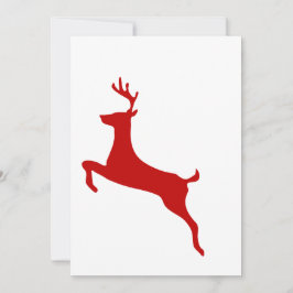 Tarjeta de Navidad Doble del Reno de Nariz Roja