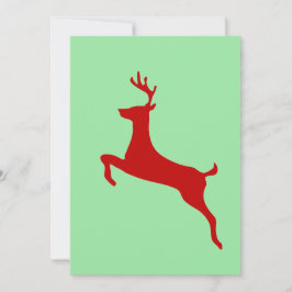 Tarjeta de Navidad Doble del Reno de Nariz Roja